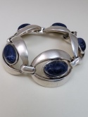 Bransoletka srebrna srebro 925, lapis lazuli